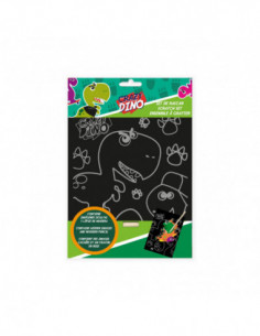 Scratch Kunst Crazy Dino