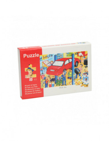 Houten Legpuzzel Garage 88st.