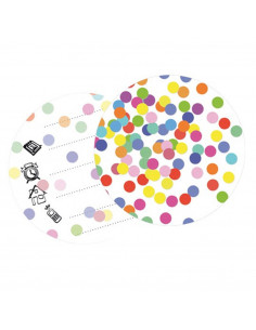 Uitnodigingen Confetti, 6st