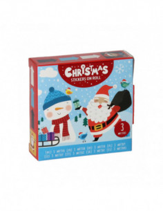 Kerststickers op Rol 3 meter