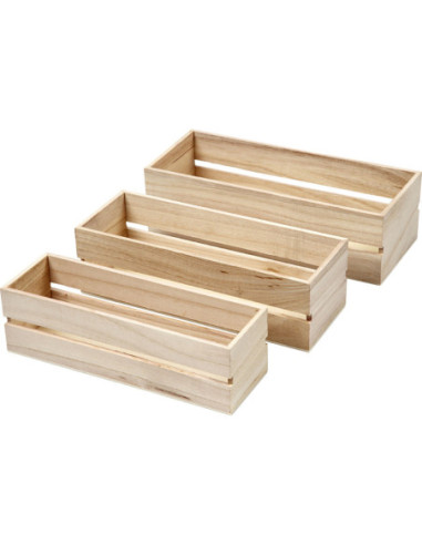 Houten Fruitkrat Set Van 3