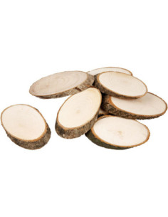 Houten Boomschijf Met Bast...