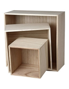 Vierkante Showdoos, 3st.