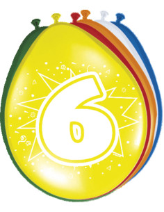 Ballonnen 6 jaar, 8st.