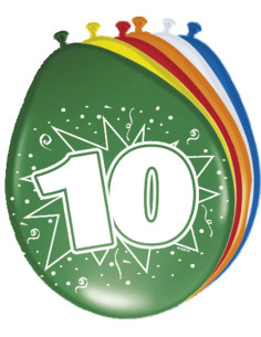 Ballonnen 10 jaar, 8st.