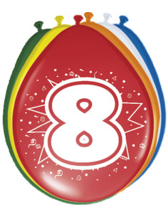 Ballonnen 8 jaar, 8st.