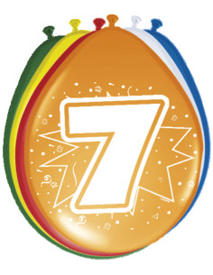 Ballonnen 7 jaar, 8st. 