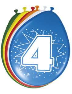 Ballonnen 4 jaar, 8st.