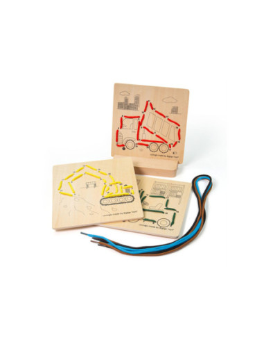 Bigjigs Houten Rijgpuzzel op Nummer -...