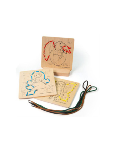 Bigjigs Houten Rijgpuzzel op Nummer -...