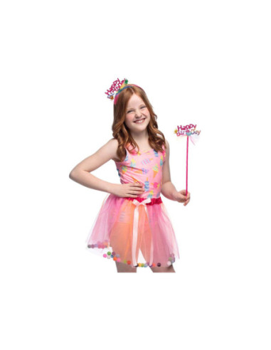 Verkleedset Fee Roze Happy Birthday