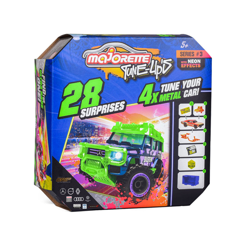Tune Up's 3 Raceauto's met 28 Surprises Set van 4