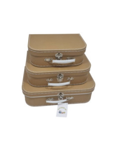 Kartonnen Koffer Set Bruin...