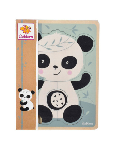 Eichhorn Houten Vormenpuzzel Panda 5st.