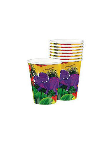 Feestbeker Dino 8 stuks Feestbeker Dino 8 stuks