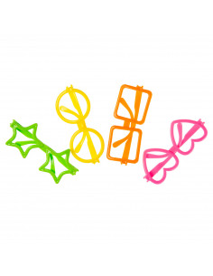 Feestbril Gekleurd 4st.