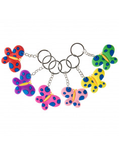 Sleutelhanger Vlinder 12st.