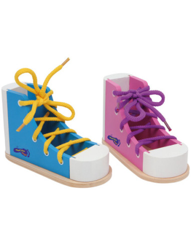 Small Foot  -  Houten Rijgschoenen 2st.