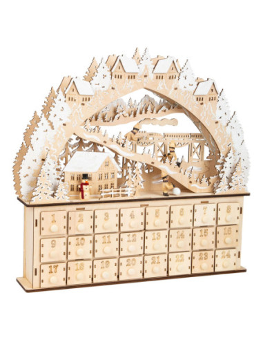 Small Foot - Houten Adventskalender Ski