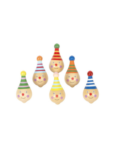 Small Foot - Houten Tol Clown 6st.