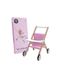 Houten Poppenwandelwagen Roze