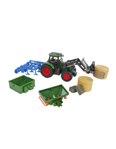 Kids Globe Tractor met Accesoires 30cm