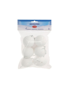 Kersthanger Sneeuwbal 6cm 6st.