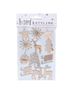 Sticker Hout met Glitters...