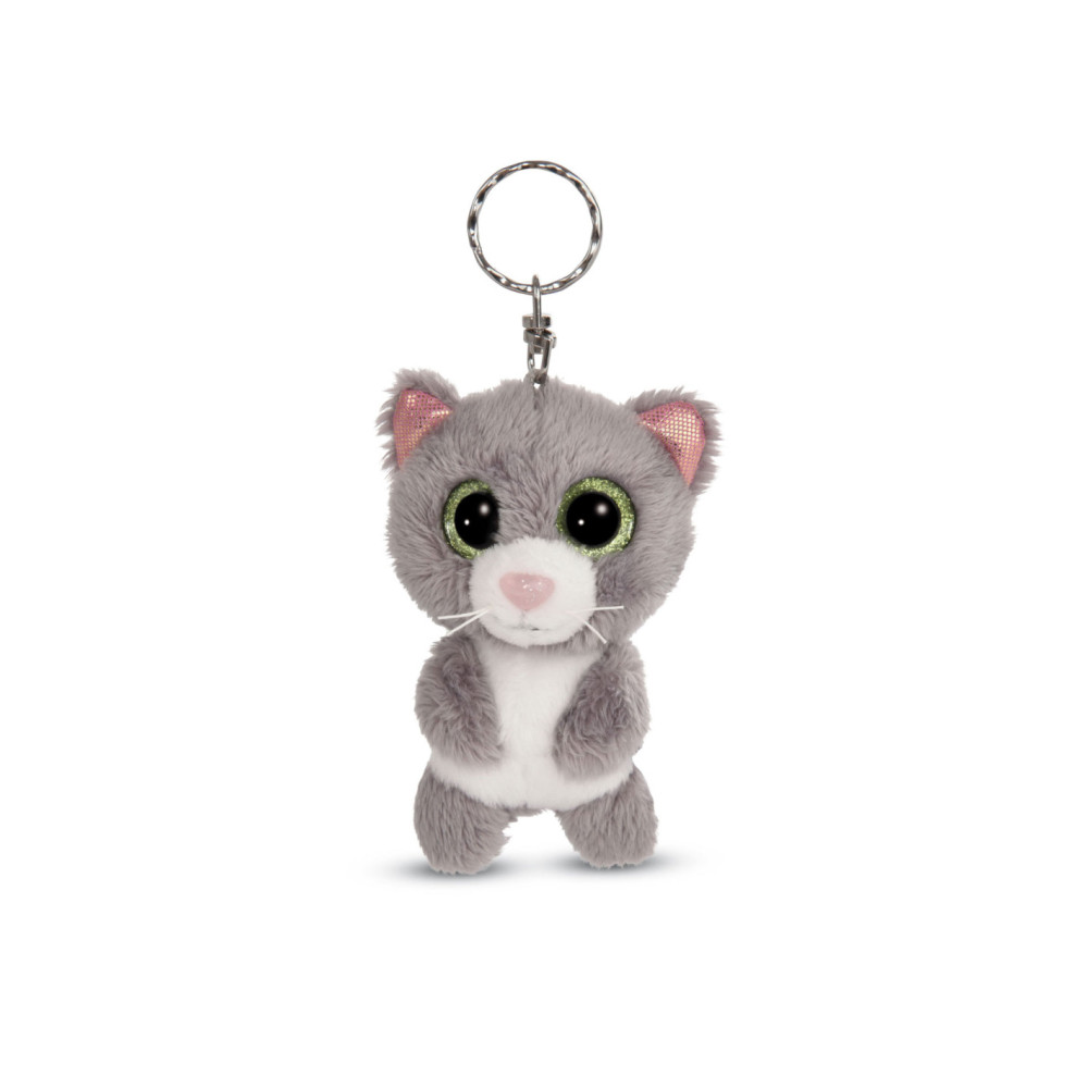 Nici Glubschis Pluchen Sleutelhanger Kat Grijs Felinja 9cm