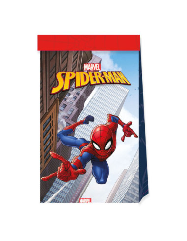 Papieren Feestzakjes FSC Spider-Man 4st.