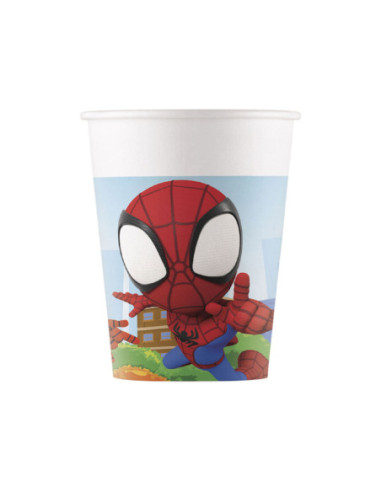 Papieren Bekers FSC Spidey 8st.