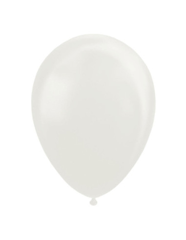 Ballonnen Pearl Wit 30cm 10st.