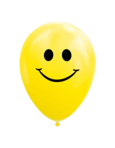 Ballonnen Smile Geel 30cm 8st.