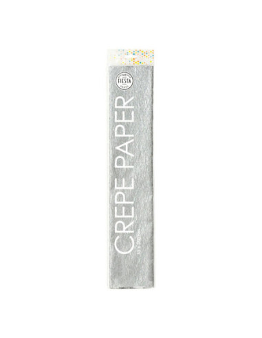 Crepepapier Zilver 50x250cm