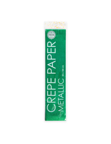 Metallic Crepepapier Groen 50x150cm