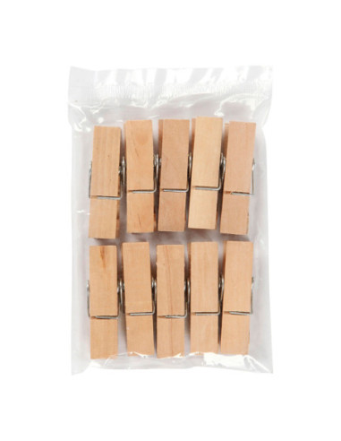 Houten Wasknijpers 7cm 10st.
