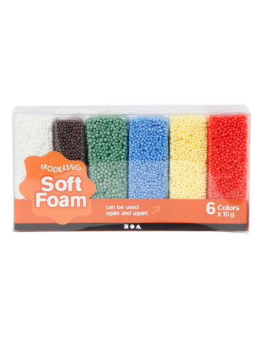 Soft Foam Clay Standaard Kleuren 6x10gr.