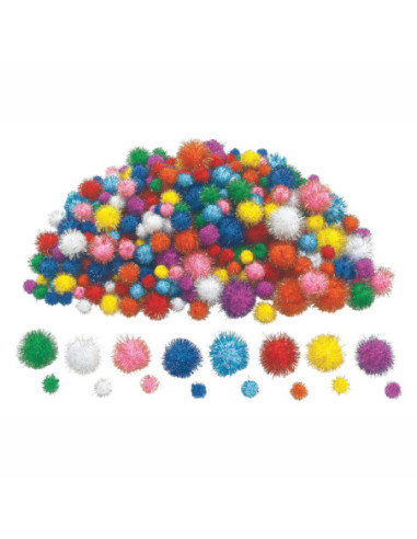 Colorations - Glitter Pompomps 300st.