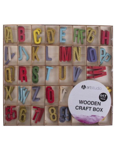 Houten Letters Gekleurd 117st.