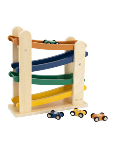 Trixie Houten Autobaan met 4 Auto's