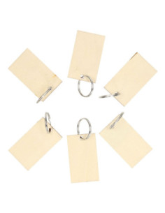 Houten Sleutelhangers 6st.