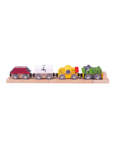Bigjigs Houten Trein Constructie  met...