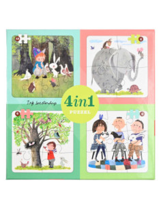 Dieren van Fiep 4in1 Puzzel