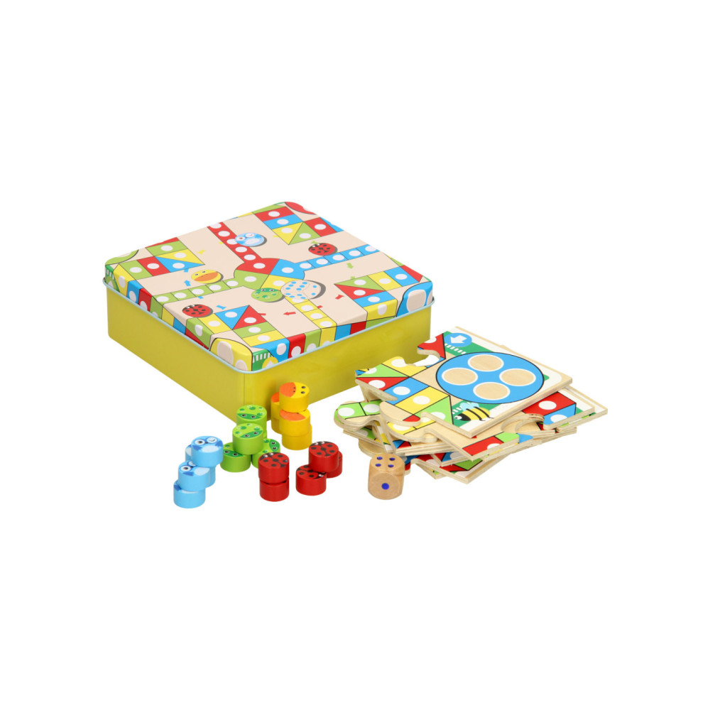 Houten Ludo & Boter Kaas en Eieren Reisspel 2in1