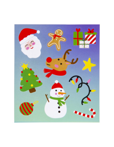 Stickervel Kerst 120st.