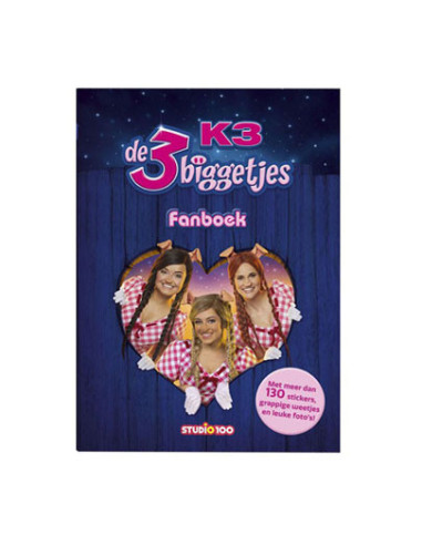 K3: 3 Biggetjes Fanboek met Stickers