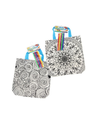 Kleur je eigen Tas - Mandala/Rozen BT