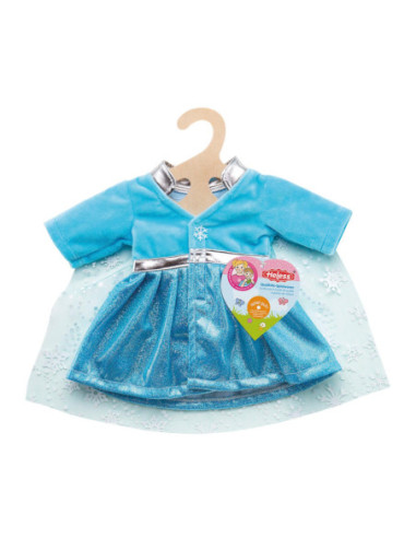 Poppenjurk IJsprinses met Cape 28-35 cm