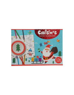 Kleurboek Placemat Kerst 12st.