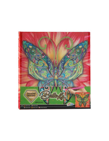 Canvas Diamond Painting Vlinder 30x30cm